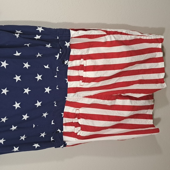 Well Worn L Rodeo Clown Uncle Sam Patriotic Mens Jumpsuit L American Flag Romper - Picture 6 of 14